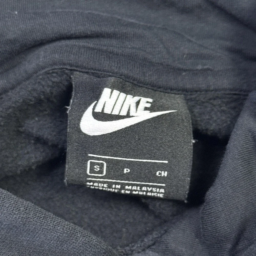Nike Fleece Hoodie Mens Small Black Pullover‎ Heavyweight Hooded Logo Comfort